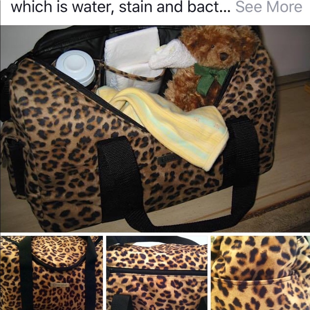 Diaper bag leopard Satchel by Cherubini